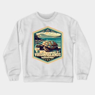 Virgin Islands National Park Vintage WPA Style Outdoor Badge Crewneck Sweatshirt